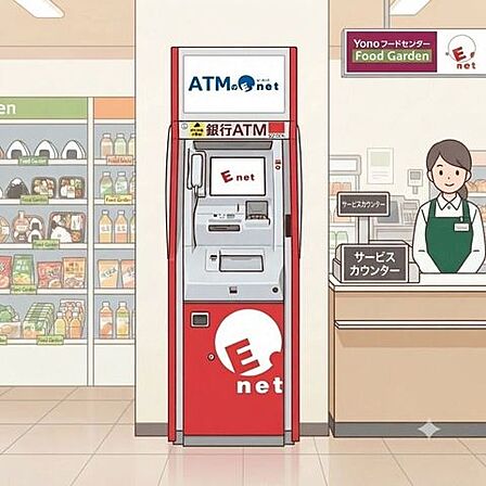 与野フードセンターフードガーデン朝霞三原 共同出張所(イーネットATM) 360m