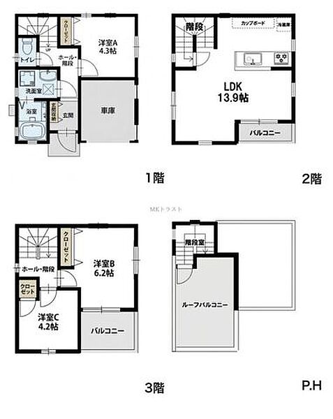 間取りを拡大表示