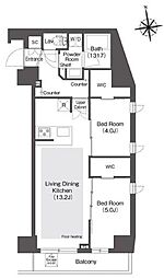 COMFORIALIV西葛西 1LDKの間取図画像