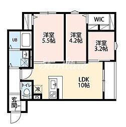 ユイパーク一之江 3LDKの間取図画像