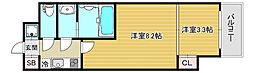 エグゼ難波東 2Kの間取図画像