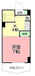 メゾン・ド・パンセ 1Kの間取図画像