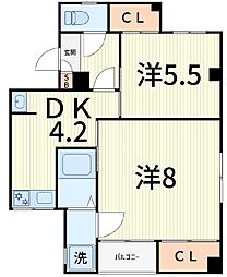 グリーンパレス 2Kの間取図画像