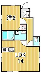 カルテット 1LDKの間取図画像
