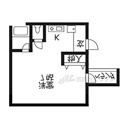 寿苑ビル ワンルームの間取図画像