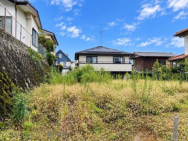 敷地から見える周辺の街並みを確認できます。建物の配置や窓からの眺めをイメージする参考に。
