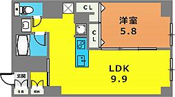 HF駒沢公園レジデンスTOWER 1LDKの間取図画像