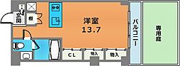 カスタリア目黒鷹番 ワンルームの間取図画像