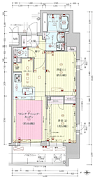 プレサンス松屋町駅前デュオ 2LDKの間取図画像