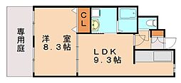 リバーサイド塚田 1LDKの間取図画像