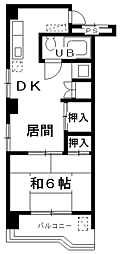 名古屋市営東山線 栄駅 徒歩6分の賃貸マンション 2階1LDKの間取り