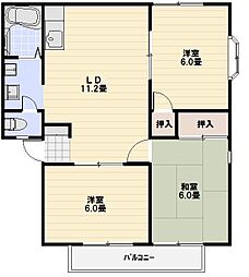 いーぐるえいとＡ 2階3LDKの間取り