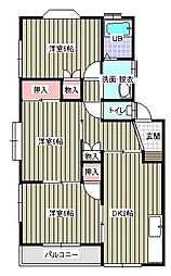 エトワール梶田 2階3LDKの間取り