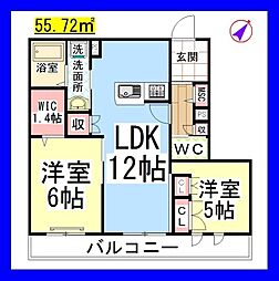 ＡＦ　グレイスコート[ヘーベルメゾン] 2階/202