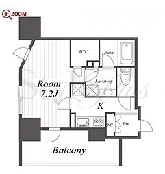 オープンレジデンシア名古屋駅THE COURT 7階1Kの間取り