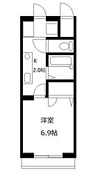 Bloom 1Kの間取図画像