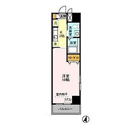 プレステージ蘇我 1Kの間取図画像