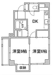 フォーラム島田5 2DKの間取図画像