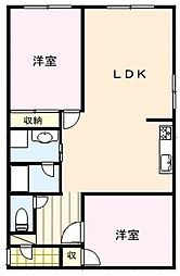 MSマンション蘇我 2LDKの間取図画像