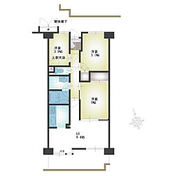 コスモ志木 3LDKの間取図画像