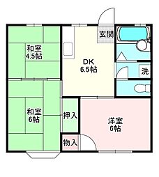 グランデールD 3DKの間取図画像