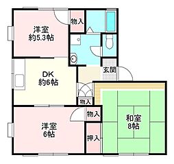グリーンヒルB 3DKの間取図画像