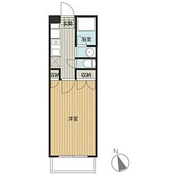 カサブリック 1Kの間取図画像