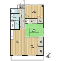 ピアーズ西出雲 3LDKの間取図画像