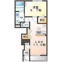 コンフォール　Ｋ 1階1LDKの間取り