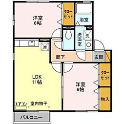 間取図画像 2LDK