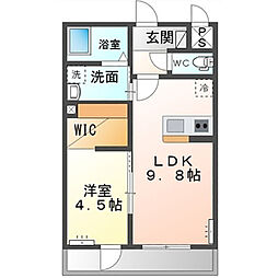 Spazio Felice(スパツィオ フェリーチェ) 1LDKの間取図画像