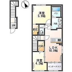 colline（コリーヌ） 2階2LDKの間取り