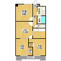 ヴァンベール 3LDKの間取図画像