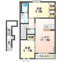間取図画像 2LDK