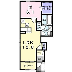 メゾン・ド・ボヌール 1LDKの間取図画像