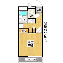 レオパレスソレーユ 1Kの間取図画像
