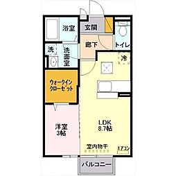 グランドソレーユ.Y 1LDKの間取図画像