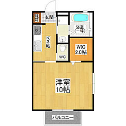 ソラリア 1Kの間取図画像