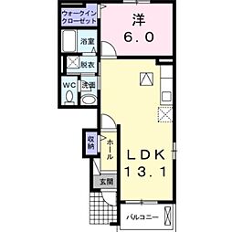 アルエットB 1LDKの間取図画像