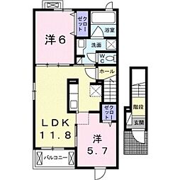 アリエッタ3 2LDKの間取図画像