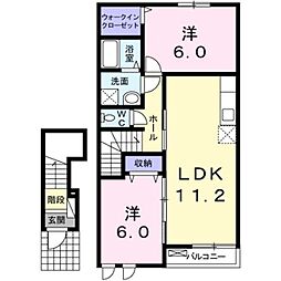 グレースレジデンス壱番館 2LDKの間取図画像