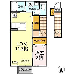 きらら七番館 1LDKの間取図画像