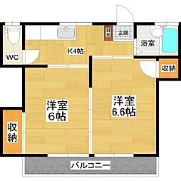 グレースカーサ 2Kの間取図画像