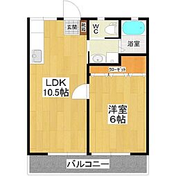 ビラポート 1LDKの間取図画像