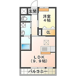 ソルディアス 1LDKの間取図画像