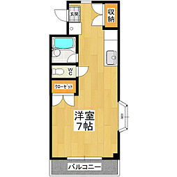 アーバンヒル都和 1Kの間取図画像