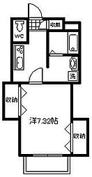 プチメゾン宇都パート2 1階1Kの間取り