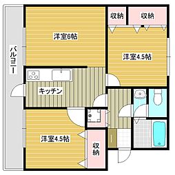フロンティア葉山 2LDKの間取図画像