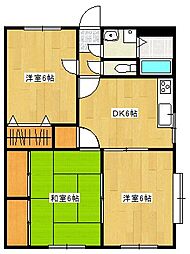 ベルメゾン 3DKの間取図画像