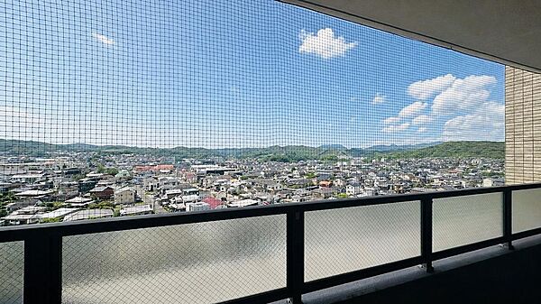 南側バルコニーからの眺望　※防鳥ネットあり